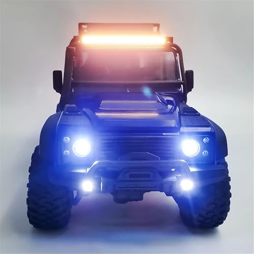 Luces TRX4M Defender kit de faros y barra de techo para micro crawler 1/18 5