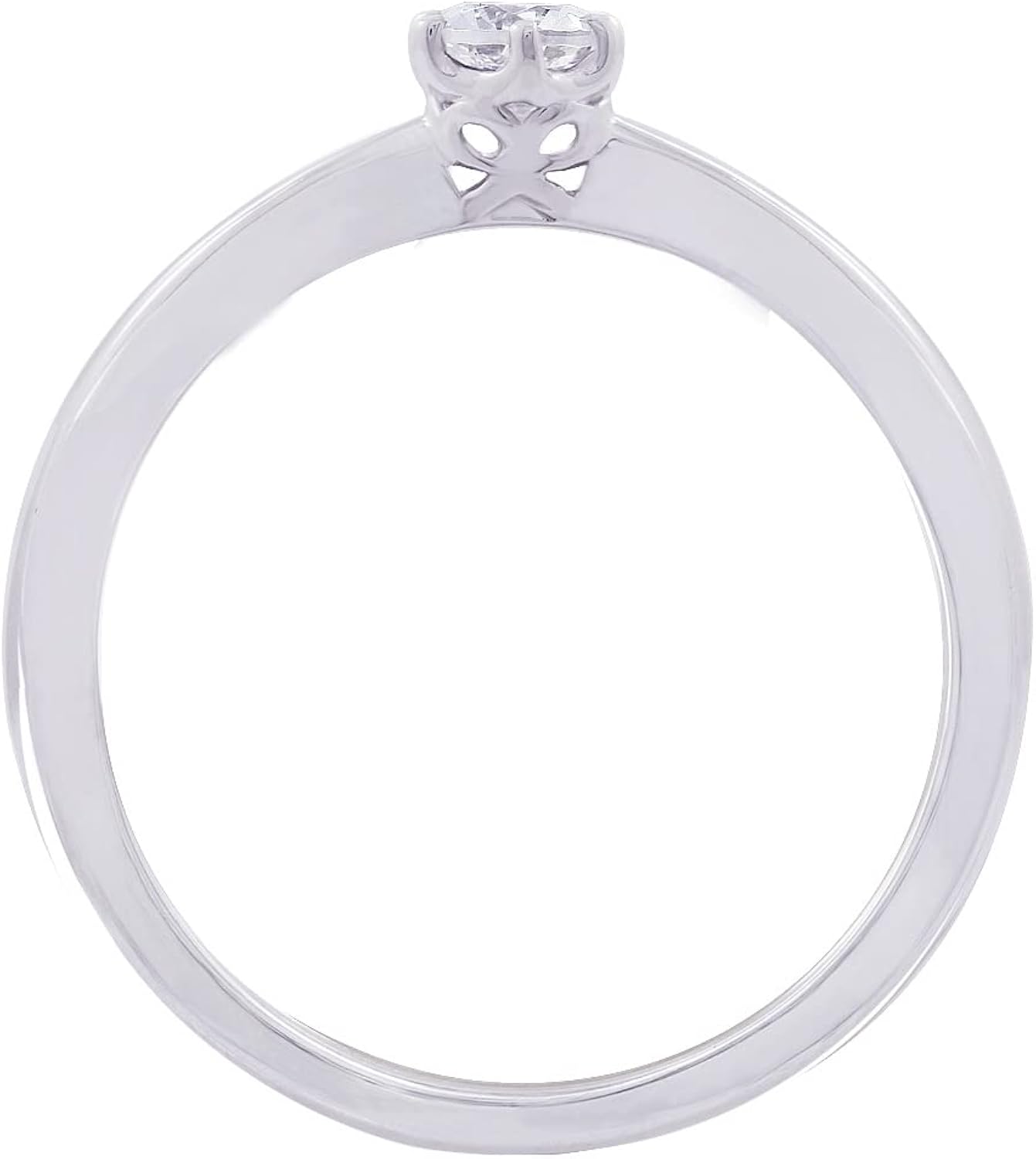 Amazon Collection Sterling Silver Solitaire Ring set with Round Infinite Elements Cubic Zirconia