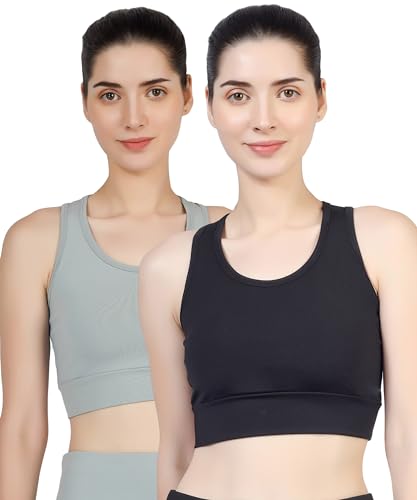 Image of Sports Bra for Women | Non-Padded High Support Gym, Yoga & Running Bra | Seamless Sweat-Wicking Polyester Workout Bra