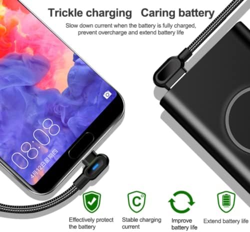 iPhone Fast Charger Cable 90 Degree Nylon Braided USB Charging & Syncing Cord Compatible with iPhone 13/12/ 11/ Pro/Max/X/XS/XR/XS Max/ 8/ Plus/7/7 Plus/6/s(3FT/1M), Black