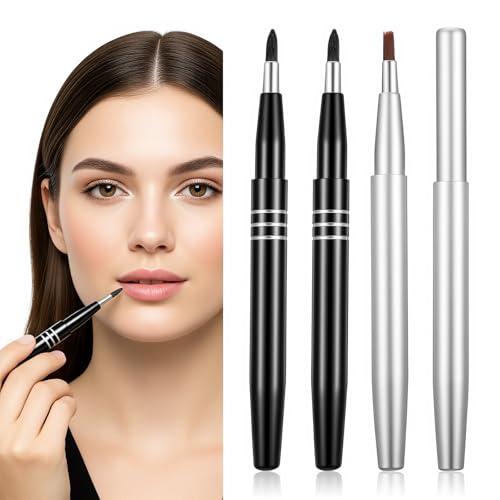 4 Pcs Retractable Lip Brushes for Travel Makeup