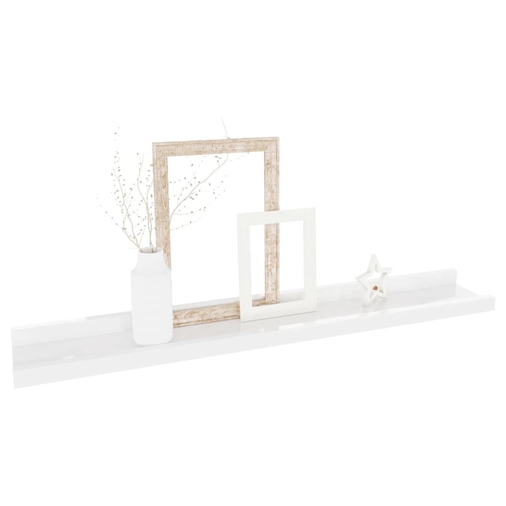 Woonisher Estantes de Pared 4 Unidades Blanco Brillo 60x9x3 cm
