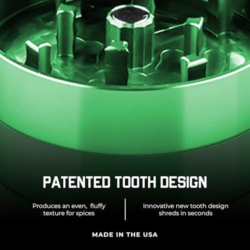 Santa Cruz Shredder Metal Herb Grinder Knurled Top for Stronger Grip 2-Piece Small (Mini) 1.7" (Green)