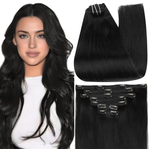 Image of Full Shine Clip in Hair Extensions for Black Women 10 Inch