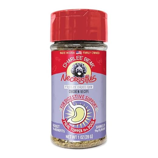 Charlee Bear Necessities Freeze Dried Dog Food Topper, Digestive Health Support, Grain Free, High Protein, Limited Ingredient Meal Toppers for Dogs, Chicken Recipe, 1 Ounce