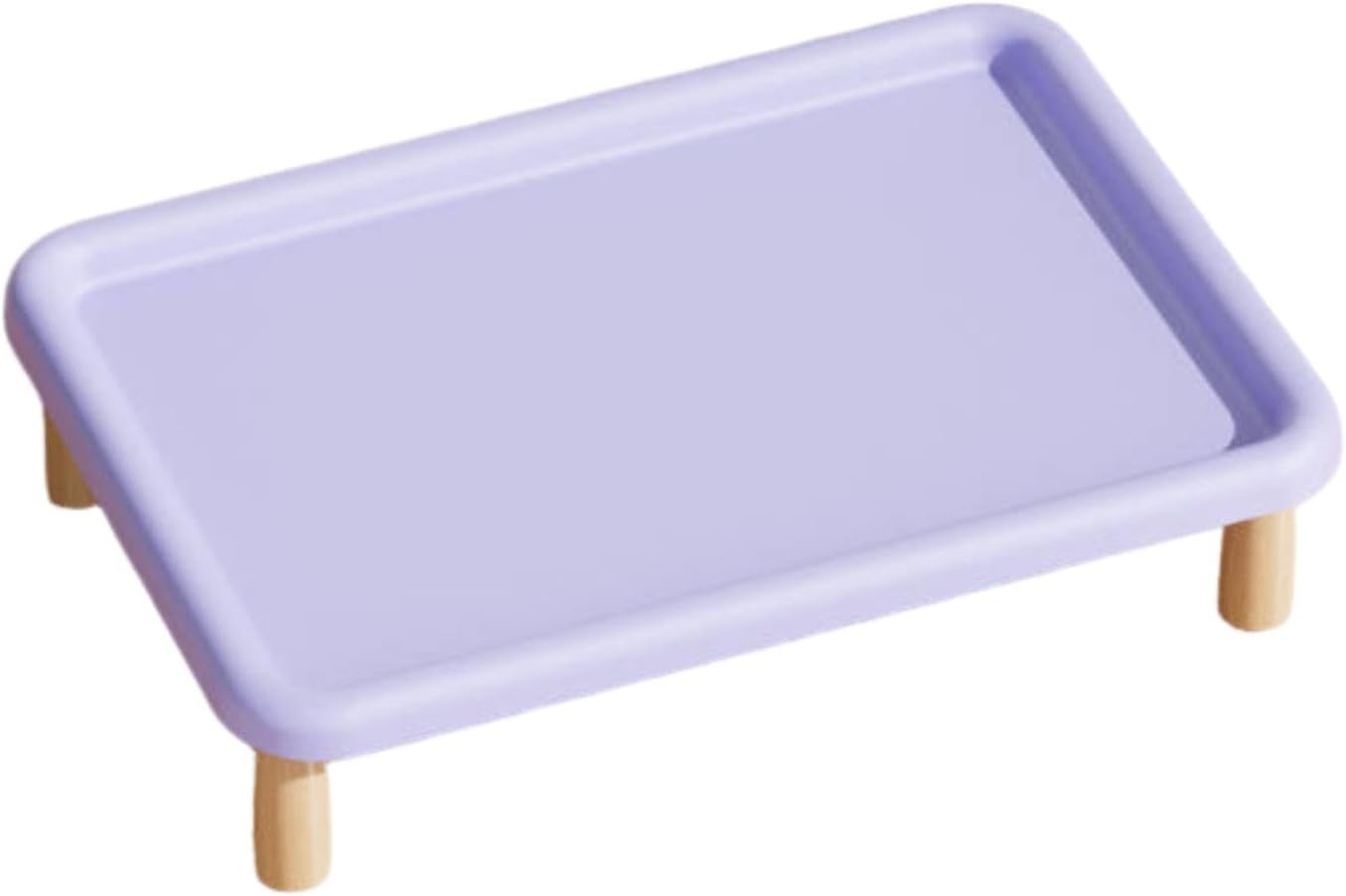 Fenteer Raised Cat Bowl Stand Elevated Food Bowl Holder Pet Feeder Shelf Cat Water Dispenser Stand Dog Bowl Rack Wooden Material Suitable for Apartment Pet, Violet