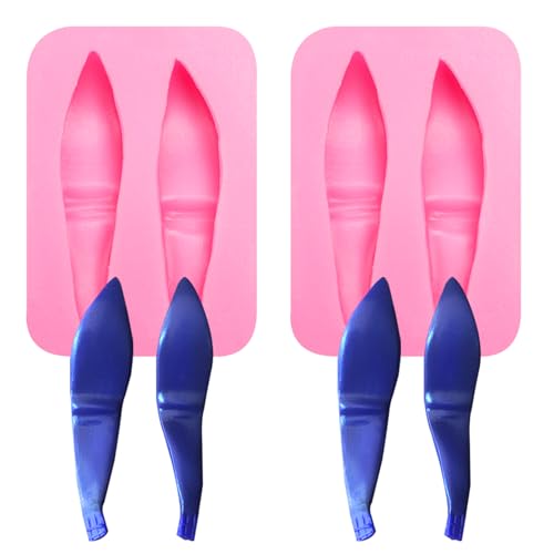 Rabbit Ears Silicone Molds Bunny Ear Cake Decorating Molds for Doll Making Cake Decorating Cupcake Topper Candy Gum Paste Polymer Clay