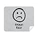 Frown White Cute Chat Happy Pattern Cleaning Cloth Screen Cleaner 2pcs Suede Fabric