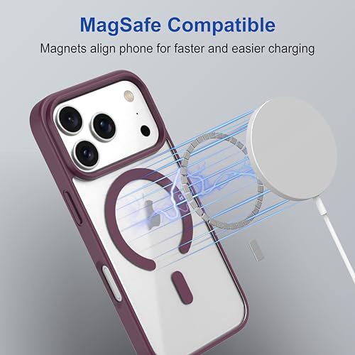 Image of Zapcase Back Case Cover for iPhone 17 Pro | Compatible for iPhone 17 Pro Back Cover | Scratch-Resistant | Wine Red