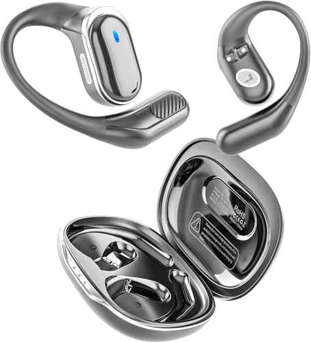 TRAUSI Bluetooth Headphones Wireless Stereo Earbuds, Earphones with Noise Cancelling for Workouts (Gray)