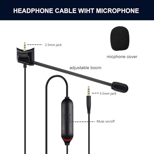 Microphone Bose QC35 II câble de rechange avec fonction muet pour console et PC - 2
