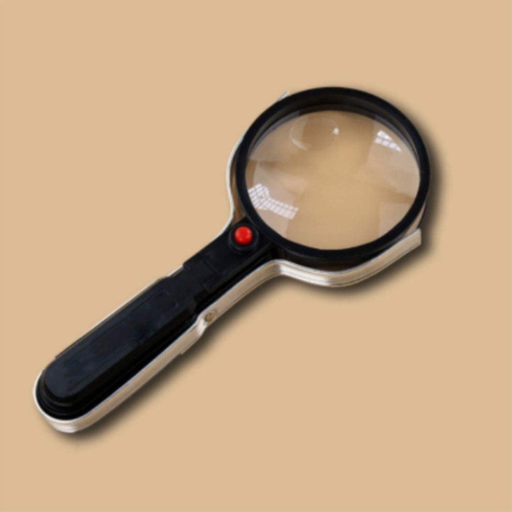 Lupa de sobremesa con Espejo Auxiliar 2X 4X Lente HD con Luces LED para Lectura de Libros electrónicos identificación de Joyas Relojes Manualidades de Bricolaje Tallado y reparación Lupa 240MM
