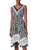 TOM TAILOR Damen Kleid 1027673, 27974 - Navy White Vertical Stripe, 42
