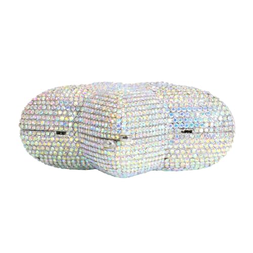 Image of Women Rhinestone Star Shape Clutch Purse Unique Crystal Evening Bag Luxury Chain Handbag for Wedding Cocktail Party | Rhinestone