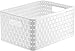 Produktbild Rotho Country Aufbewahrungskiste 11l in Rattan-Optik, Kunststoff (PP) BPA-frei, weiss, A5+/11l (32.8 x 23.8 x 16.0 cm)