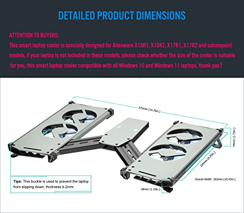 Giryriz-Smart-Laptop-Cooling-Pad-15-17-Cooler-Pad-Chill-Mat-Compatible-with-Alienware-X15R1-X15R2-X17R1-X17R2-LTC-AWU-X1