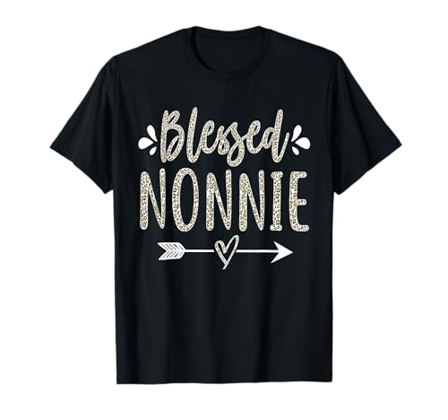 Women Blessed Nonnie Leopard Mother's Day 2023 T-Shirt