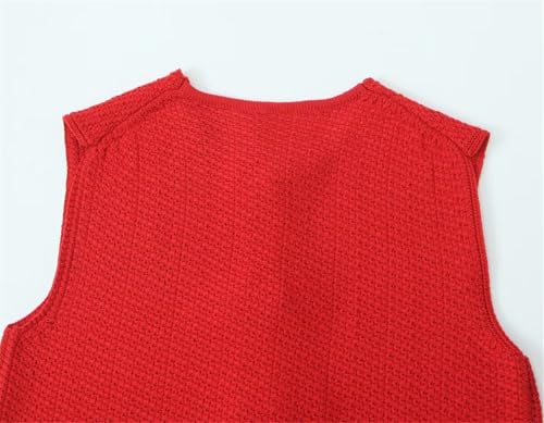 Coquette Knit Vests Tie Front Crochet Sweater Vest Women Sleeveless Cardigan Tank Tops Y2k Aesthetic3