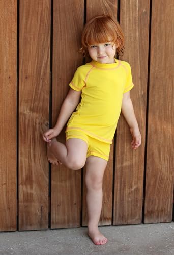 Image of City Threads Long Sleeve Rash Guard for Girls UPF 50+, Girls Swim Shirt Made in the USA