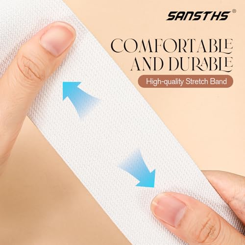 SANSTHS Vintage Women Stretchy Wide Belt Chunky Buckle Elastic Wide Waist Belts for Dresses Coats