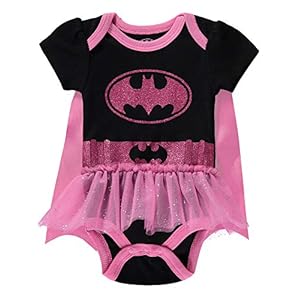 DC Comics baby-girls Batgirl Bodysuit Tutu Skirt and Detachable CapeInfant and Toddler Bodysuits