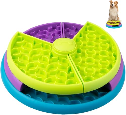 JAONLD Gamelle Anti Glouton Grande Taille 3 D Anti Glouton Moyen Antidérapant Chien Anti Prévenir L’obésité et Les Ballonnements pour Chiens Moyens/Grands