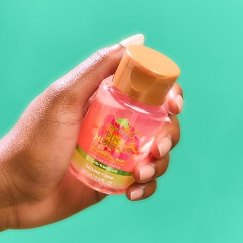 Image of Tree Hut Pink Hibiscus Foaming Gel Wash, Hydrating Body Wash, Travel Size, 3.3oz (Pack of 2)