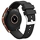 Armband Kompatibel Mit Samsung Galaxy Watch 3/4/Active/Classic, 20mm Weiche Silikon Ersatz Uhrenarmbänder (Schwarz)