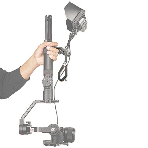 Fmj Handheld Gimbal Adapter For Mounting Monitors, Microphones, And Accessories. Compatible With Dji Ronin-S, Zhiyun Crane 2, Crane Plus, V2, Crane M, Moza Air & Many More -A Mini Dual Grip (Black) #TOP3