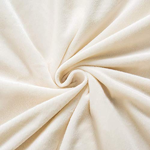Sacebeleu Kissenbezug 80x80cm 2er Set Plüsch Biber Flanell Flauschig Zierkissenbezug Kissenhülle Doppelpack Weiß Creme Winter… – Ansicht 6
