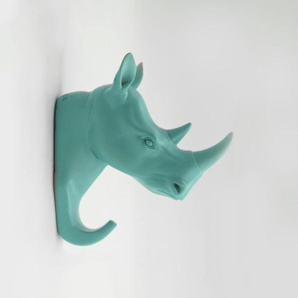 Tête de rhinocéros nordique WLLLO décoration murale et crochet porte-manteau de porche salon