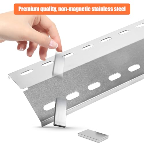 GFTIME 36,5 x 12cm Edelstahl Brennerabdeckung Ersatzteile für Enders Chicago 3 Gasgrill Zubehör, für Enders Boston Pro 3K/6 Kr Turbo, Tepro 3561, Barbecook Brahma 4.0, Aromaschienen Heizplatte 3 Stück