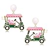 Golf Ball Bag Cart Earrings – Statement Golf Themed Jewelry for Women’s Sport Game Day Outfits & Gifts