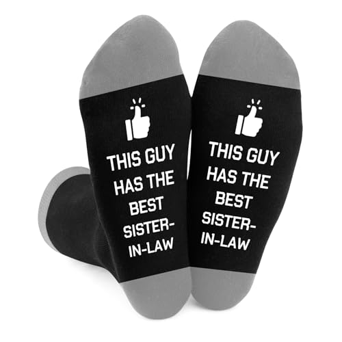 DTUIEUI Gifts for Brother-in-Law - Christmas Gifts for Brother in Law Birthday Graduation Xmas Fathers Day Thanksgiving Funny Gift for Brother in Law from Sister-in-Law Novelty Socks Funny Socks