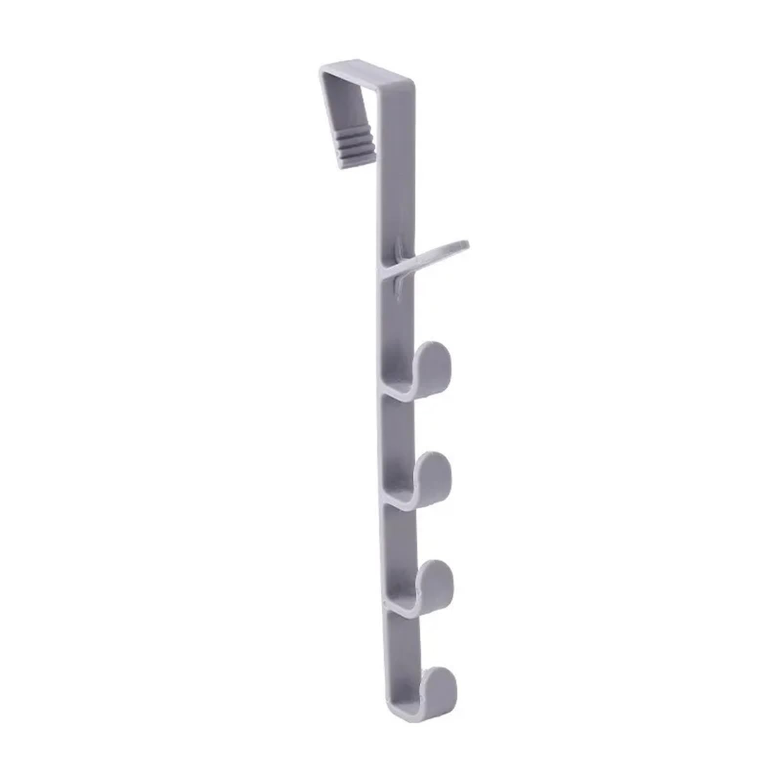 YILWPV 12pcs Bedroom Door Hanger Clothes Hanging Rack Over The Plastic Home Storage Organization Hooks(Grey)