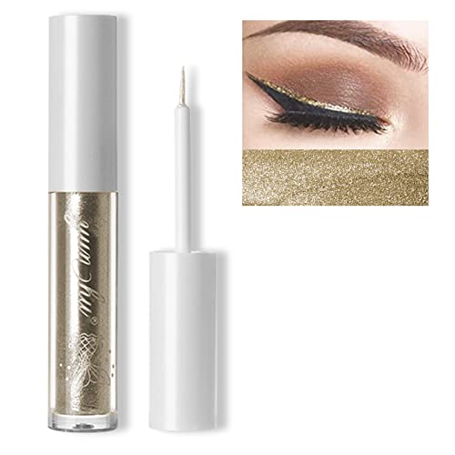 Erinde Liquid Glitter Eyeliner, Metallic Shimmer Glitter Eyeshadow liner, High Pigment Colored Eyeliner Stickers, Waterproof Long Lasting for Women #03