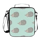 Cute Animals Hedgehog Kids Lunch Bags for Girls Boys Insulated Lunch Box Thermal Lunchbox Tote Bag w