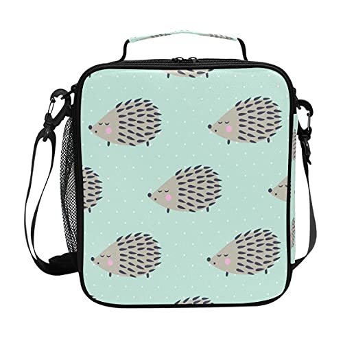 Cute Animals Hedgehog Kids Lunch Bags For Girls Boys Insulated Lunch Box Thermal Lunchbox Tote Bag With Adjustable Strap Leakproof Durable Lunch Cooler For Children Women School Work #TOP15