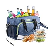 outohome Electric Portable Cooler Plug in 12V Car Cooler Bag, Warmer Bag for vehicle, DC Power Cord,25L Insulated Lunch Bag for Family Outings, Grocery,Camping,Truck Drivers,All Season ﻿