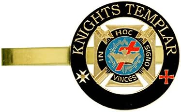 Knights of Templar - Tie Bar/Masonic Tie Clip - Color Enamel Free Masons Symbolism - in Hoc Signo Vinces