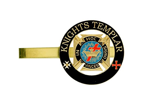 Knights Of Templar - Tie Bar/Masonic Tie Clip - Color Enamel Free Masons Symbolism - In Hoc Signo Vinces #TOP24