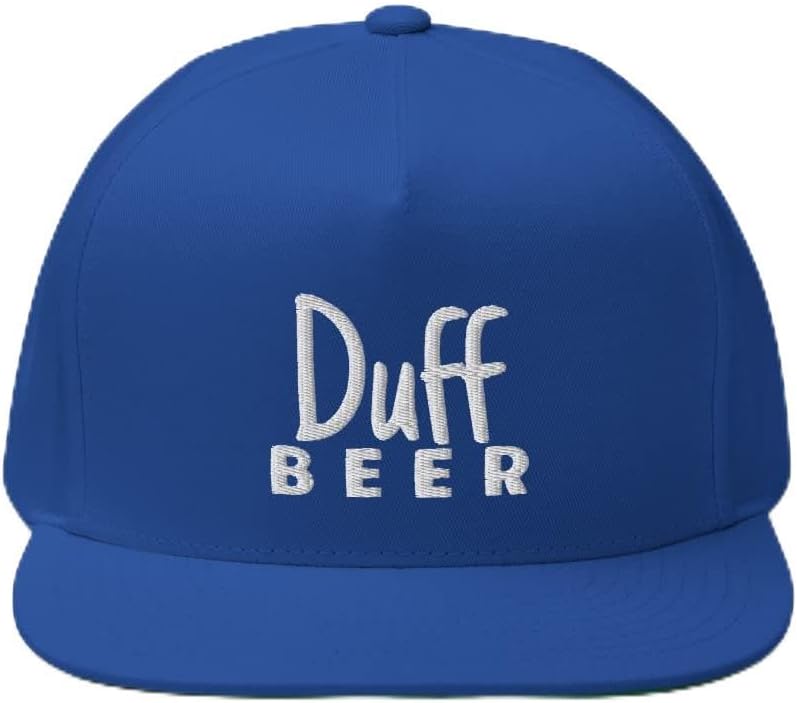 Duff Beer Hat (Embroidered Flat Bill Snapback Cap)