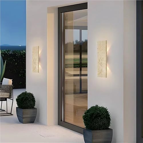 Aplique de pared LED de piedra natural de 42cm para una iluminación de diseño interior 4