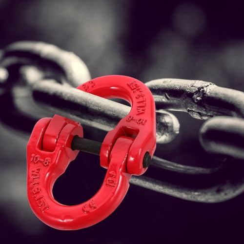 Enlace de Acero Rojo 3.2t para elevación segura de cargas industriales con cadenas y eslingas 4