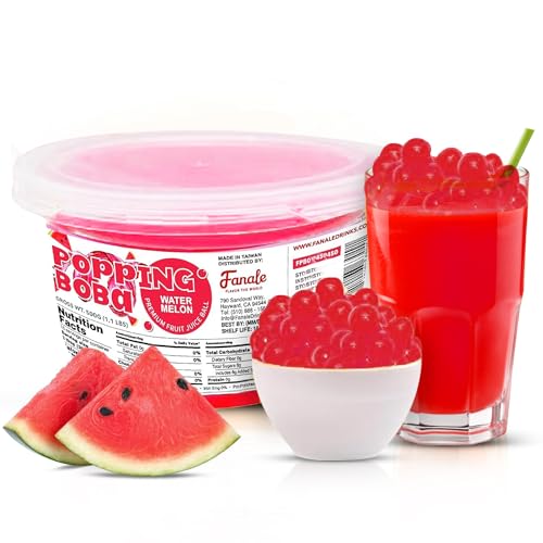 Fanale Watermelon Popping Boba Pearls, Vegan, Non...