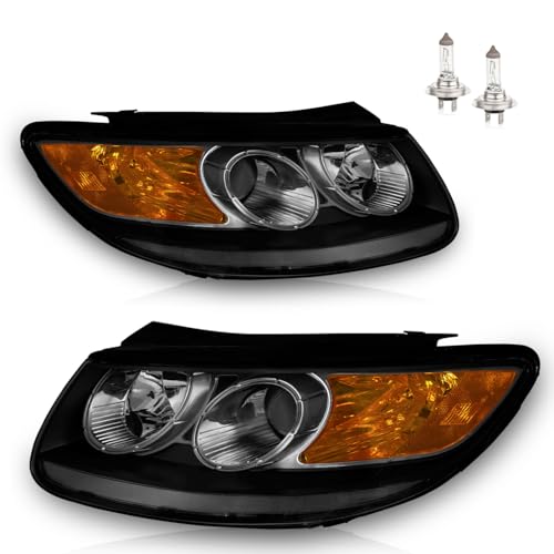 KarSpareHub Headlights for 2007-2012 Hyundai Santa Fe (Bulbs included)