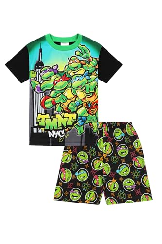 TEENAGE MUTANT NINJA Turtles Pyjama court pour garçons et filles, Vert, 3-4 ans
