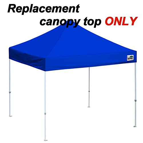 Image of Eurmax USA 10x10 Pop Up Canopy Replacement Top,Universal Instant Canopy Cover ONLY,Heavy Duty UPF 50+ UV Protection,Water & Wind Resistant Tarp,30+ Colors Available,Bonus 4 Sand Bags (Blue)
