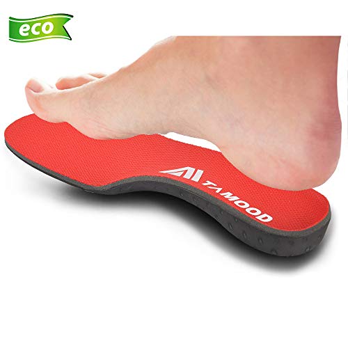 Plantar Fasciitis Orthotic Insoles Medium Arch Support Inserts for Flat Feet for Women and Men Shoe Soft Cushion Against Foot Pain M 8-8T/W10-10T