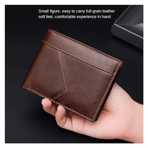 Leather Men's Wallet Anti RFID European & American Retro Oil Wallet for Men Bifold Male Purse3